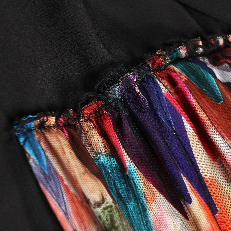 Nataly | Onregelmatige vandaag midi-jurk