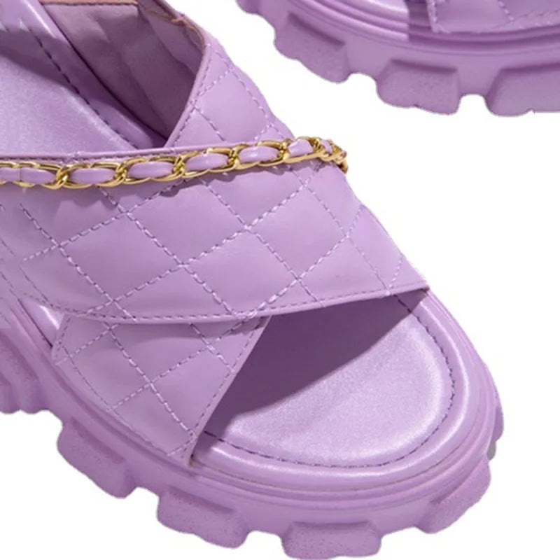 Veala | Stijlvolle Gevoerde Sleehak Sandalen voor Dames