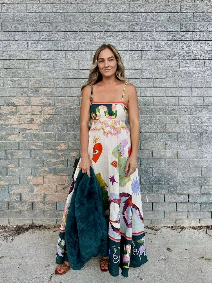 Madelynn | DAMES JURKEN MET SPAGHETTIBANDJES EN OPEN RUG