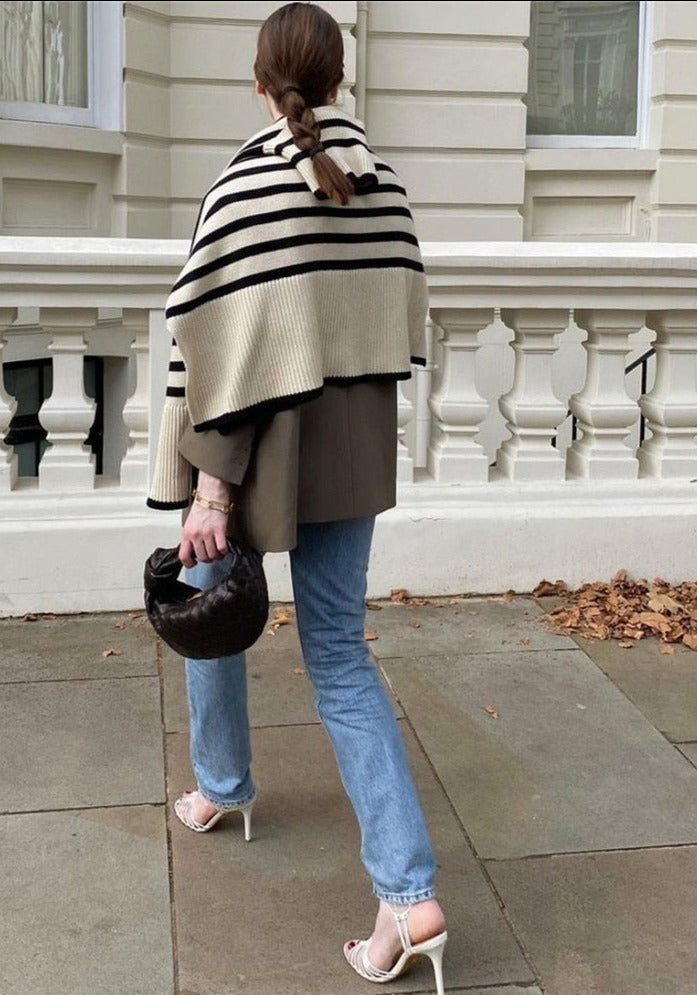 LucaVelluto™ Trui met handtekening en streep