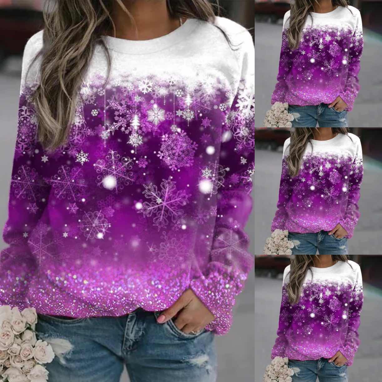 Sweat femme flocon de neige de Noël