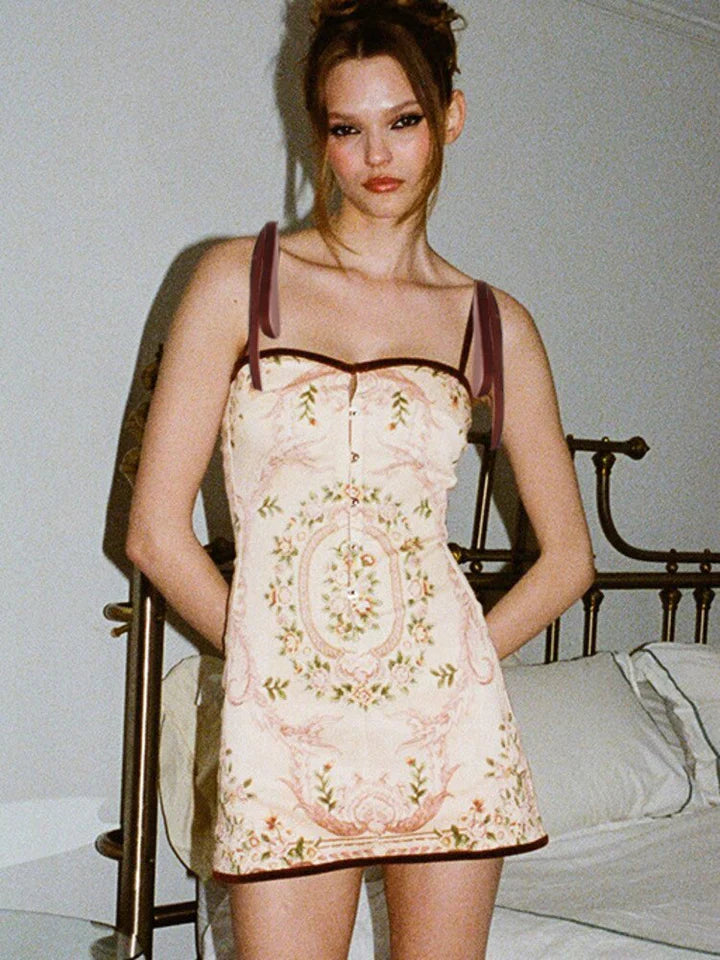 Leyla | DAMES JURK MET BLOEMENPRINT EN VETERSLUITING