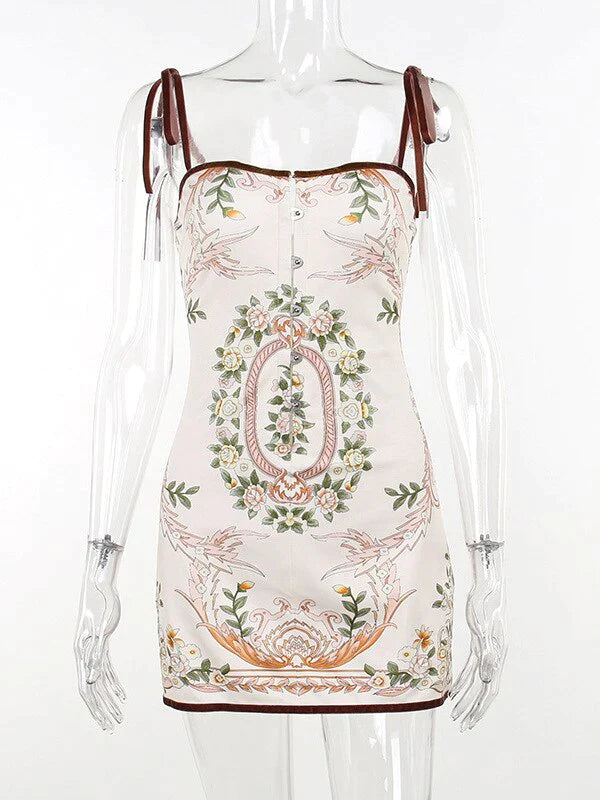 Leyla | DAMES JURK MET BLOEMENPRINT EN VETERSLUITING