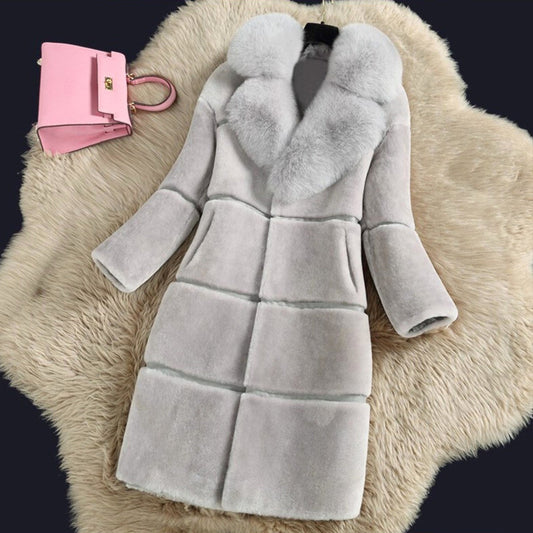 LILOU - VESTE ÉLÉGANTE AVEC COL EN FOURRURE