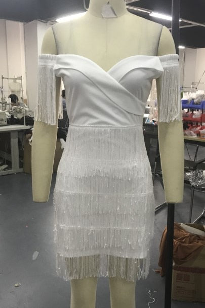 Elena | Dames kwastje schede schuine hals mouwloos