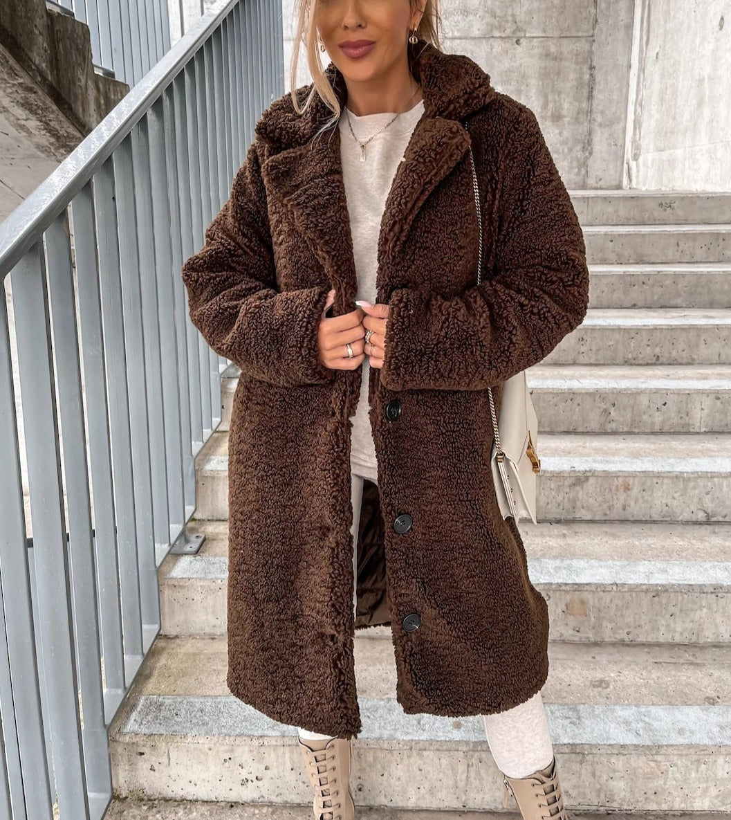 KIM - VESTE LONGUE TEDDY