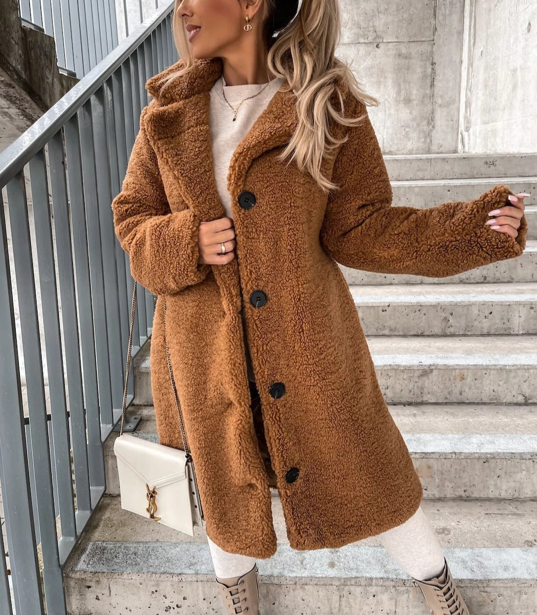 KIM - VESTE LONGUE TEDDY