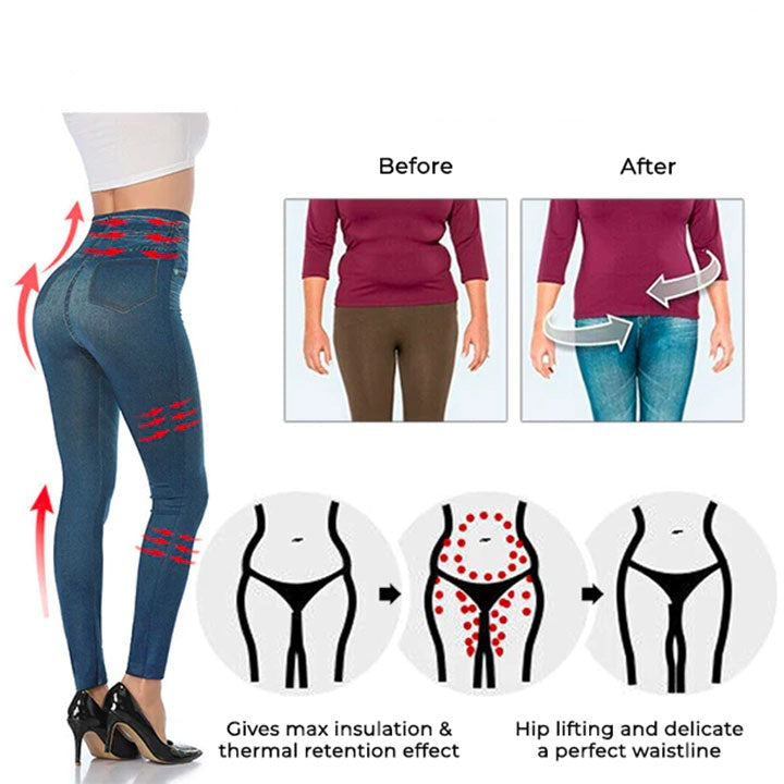 MarcoCaldo™ Thermal Fleece Denim Jeggings