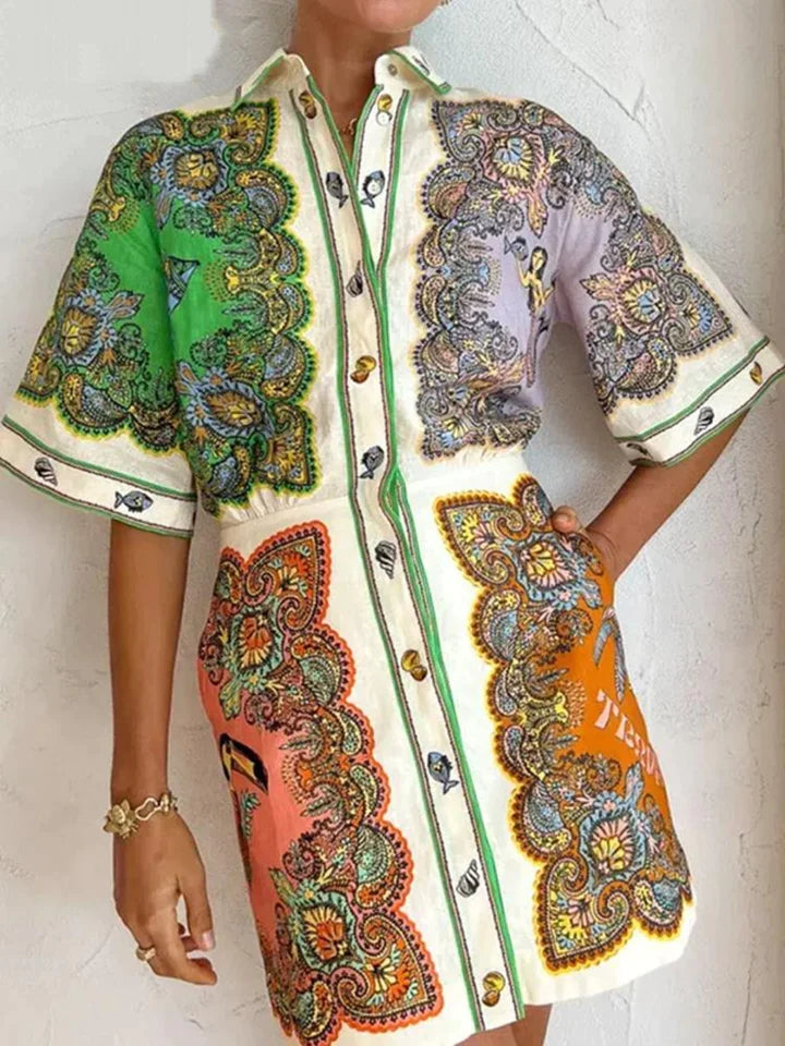 Paige | DAMES JURKEN MET OMSLAGKRAAG EN HALVE MOUWEN