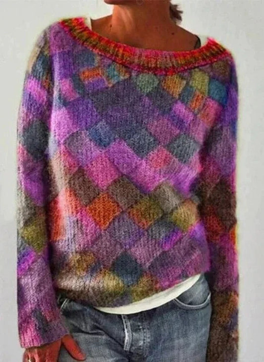 JULLA - PULL COLORÉ À LA MODE