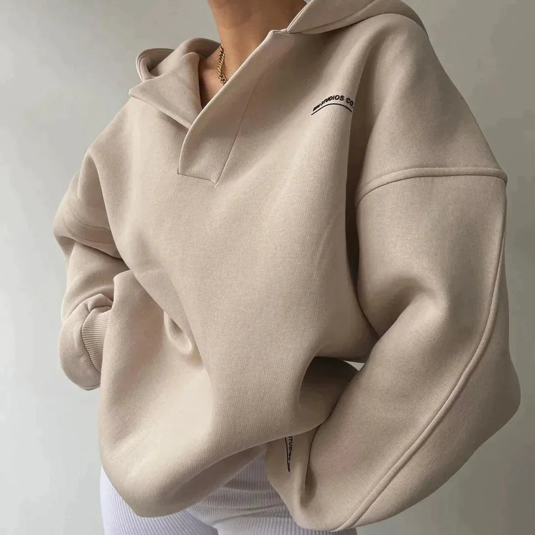 CRIPES - Winter-Sweatshirt Elegance mit V-Ausschnitt