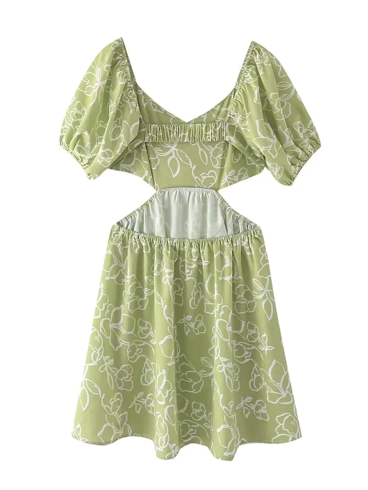 Madalynn | DAMESJURK MET UITGEHOLDE ZIJDES EN BLOEMENPRINT