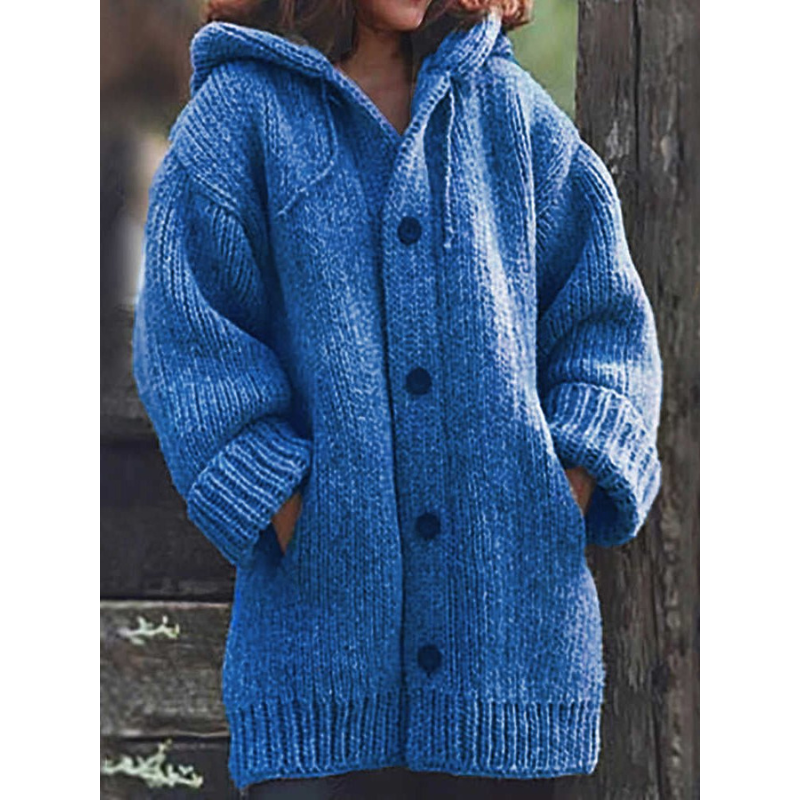 Veala | Warm oversized wintervest met capuchon