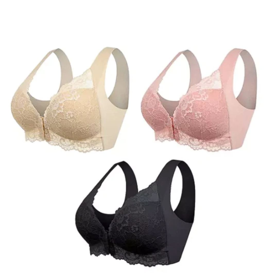 VICTORIA - SOUTIEN-GORGE CORRECTEUR SANS BRETELLES AVEC FERMETURE FRONTALE (PACK DE 3) |