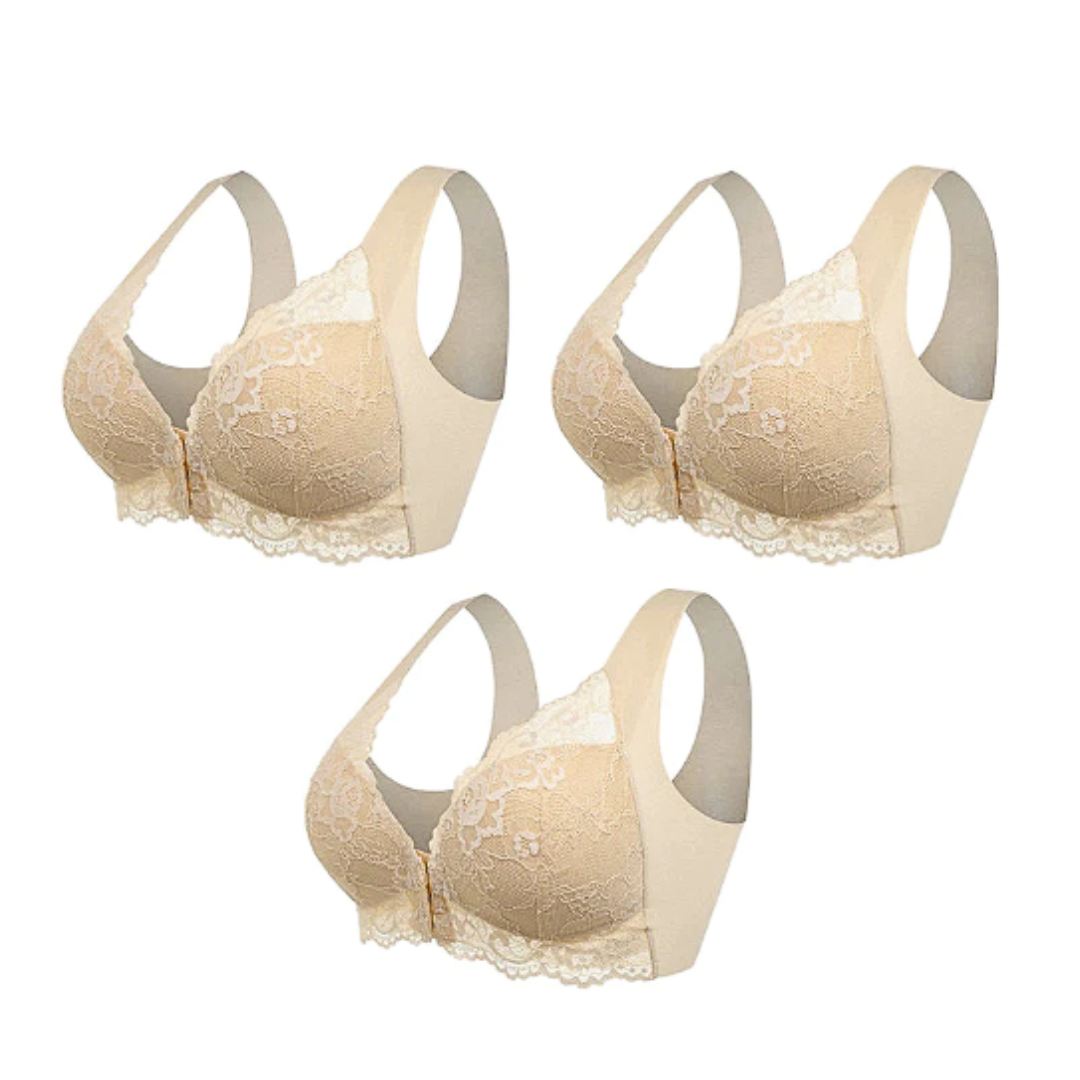 VICTORIA - SOUTIEN-GORGE CORRECTEUR SANS BRETELLES AVEC FERMETURE FRONTALE (PACK DE 3) |
