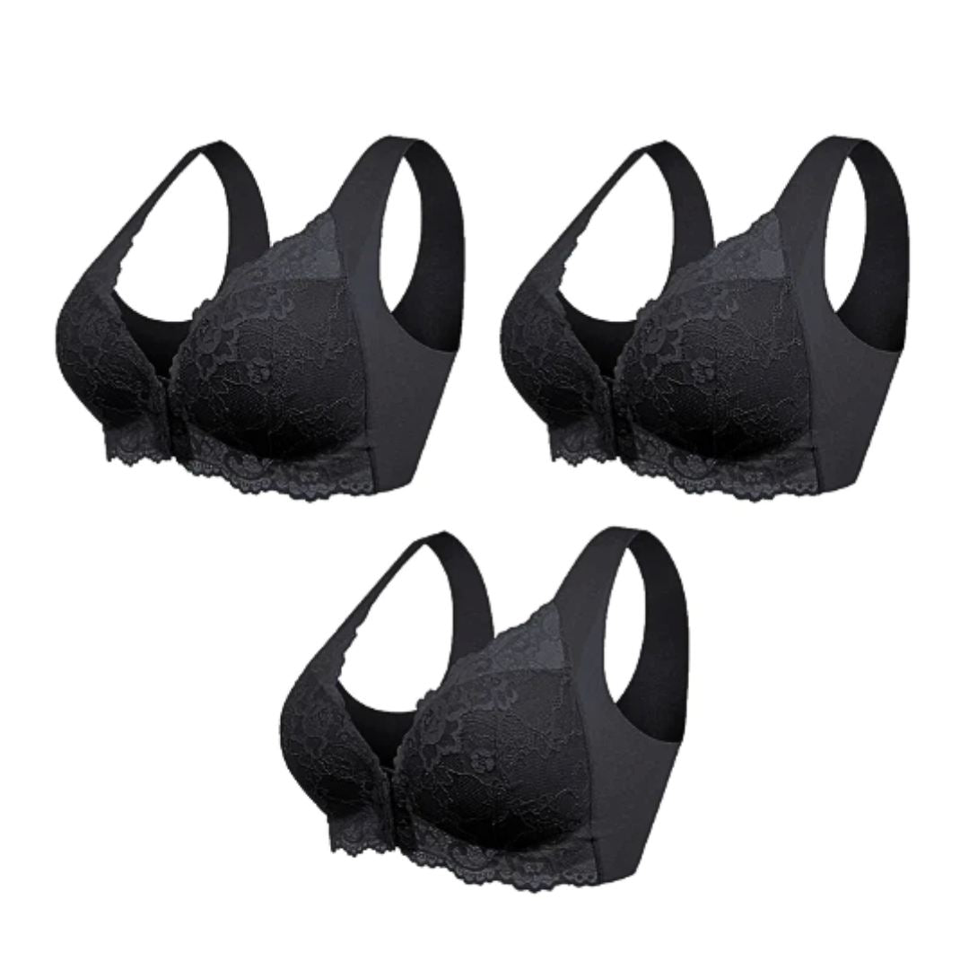 VICTORIA - SOUTIEN-GORGE CORRECTEUR SANS BRETELLES AVEC FERMETURE FRONTALE (PACK DE 3) |