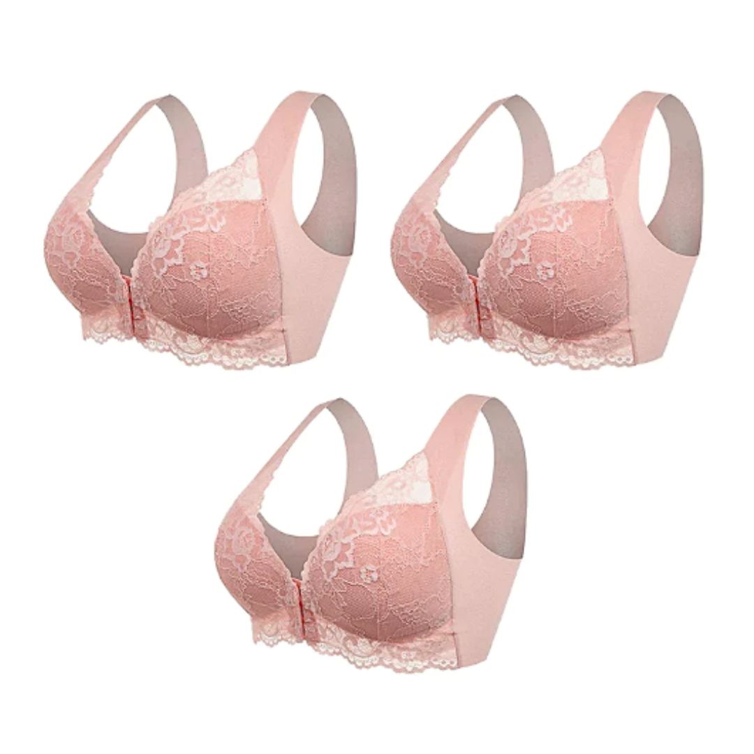 VICTORIA - SOUTIEN-GORGE CORRECTEUR SANS BRETELLES AVEC FERMETURE FRONTALE (PACK DE 3) |