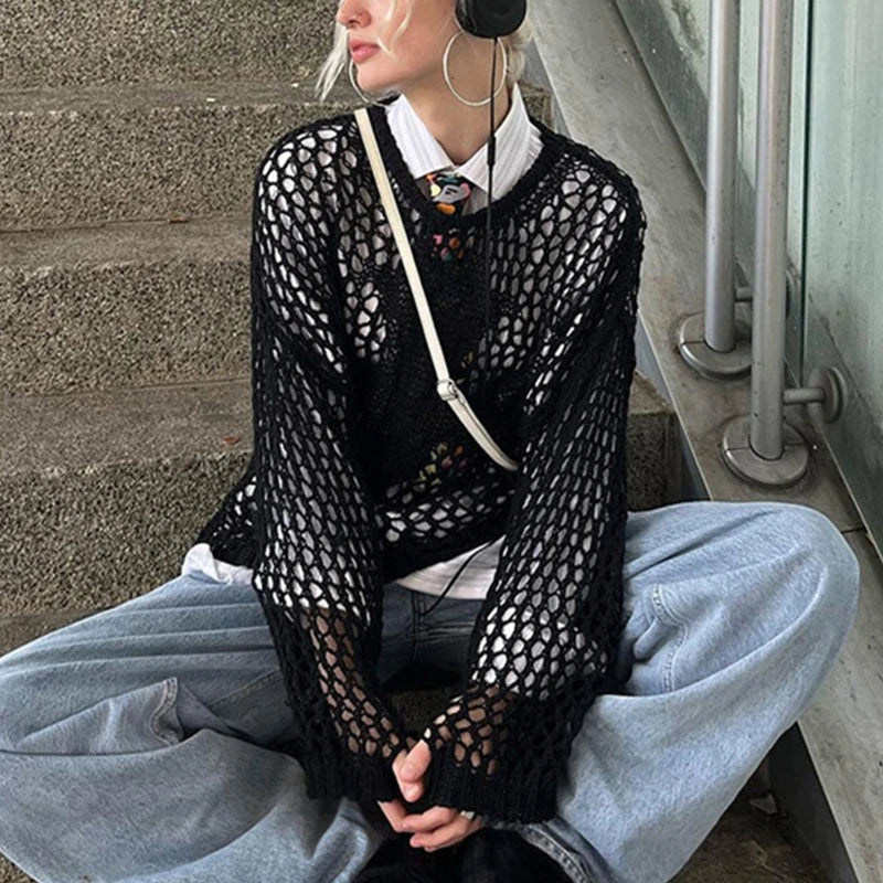 Veala | Chunky Gebreide Trui met Ronde Hals voor Vrouwen