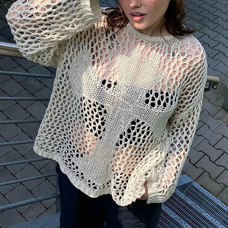 Veala | Chunky Gebreide Trui met Ronde Hals voor Vrouwen