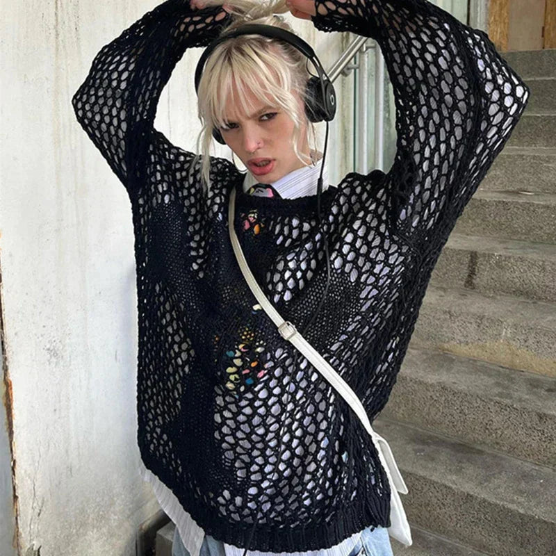 Veala | Chunky Gebreide Trui met Ronde Hals voor Vrouwen