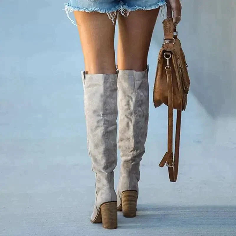 Veala | Modieuze Kniehoge Laarzen - Verrijk je Stijlvolle Garderobe