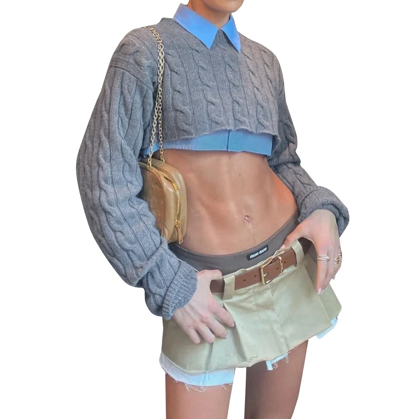 Veala | Modieuze korte trui met klassieke ronde hals voor Vrouwen