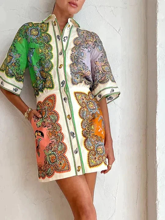 Paige | DAMES JURKEN MET OMSLAGKRAAG EN HALVE MOUWEN