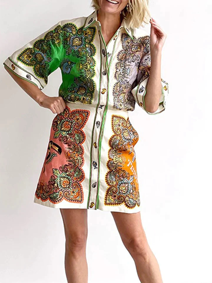 Paige | DAMES JURKEN MET OMSLAGKRAAG EN HALVE MOUWEN