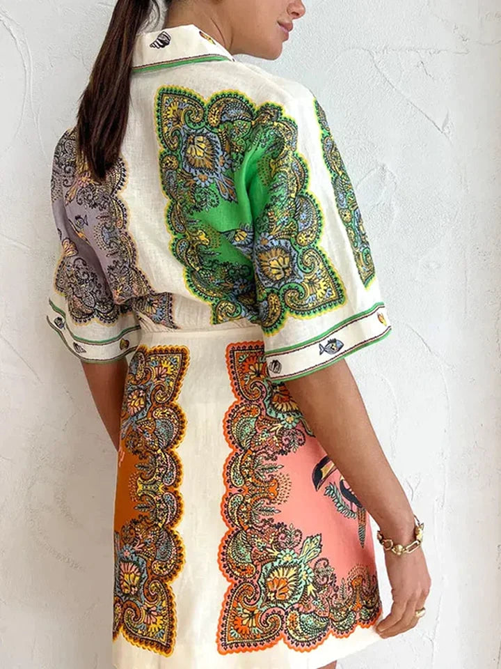 Paige | DAMES JURKEN MET OMSLAGKRAAG EN HALVE MOUWEN