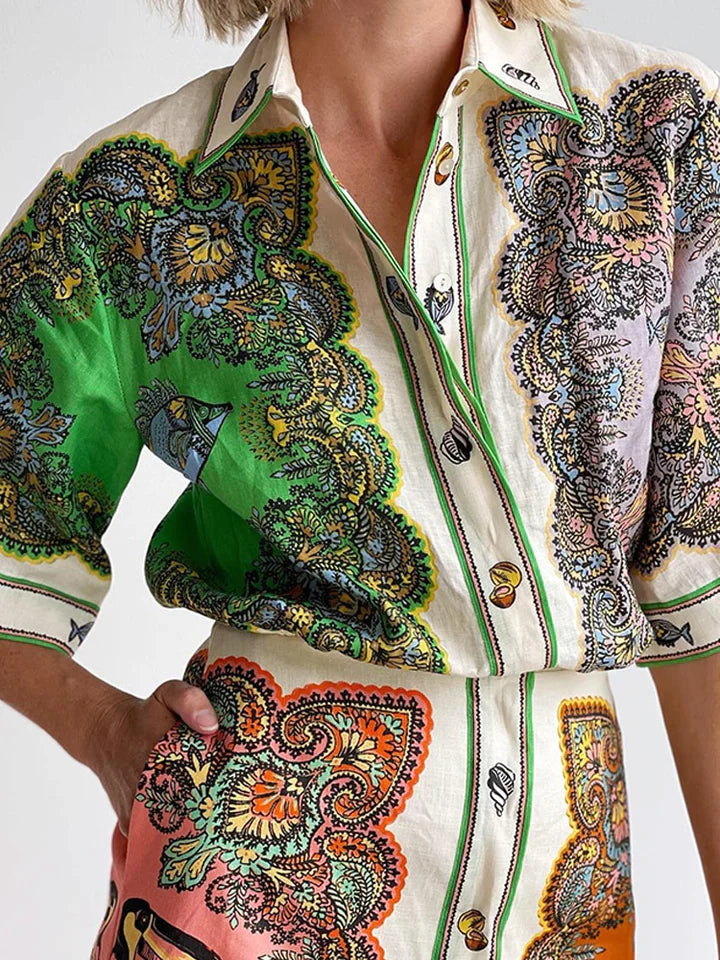 Paige | DAMES JURKEN MET OMSLAGKRAAG EN HALVE MOUWEN