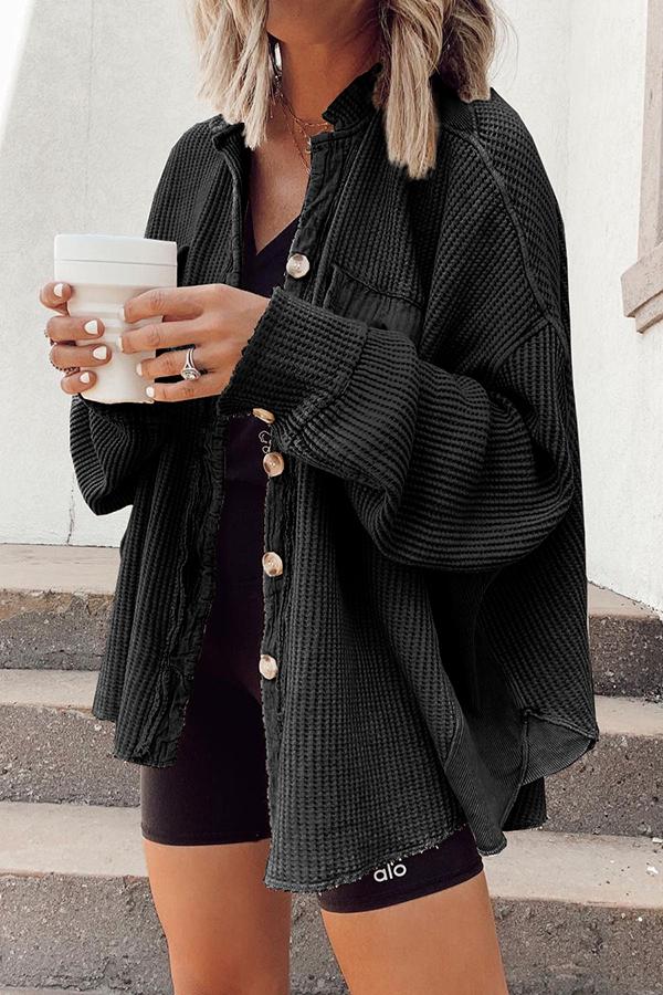 LucaSdrucito™️ Distressed Comfy Overhemdjas