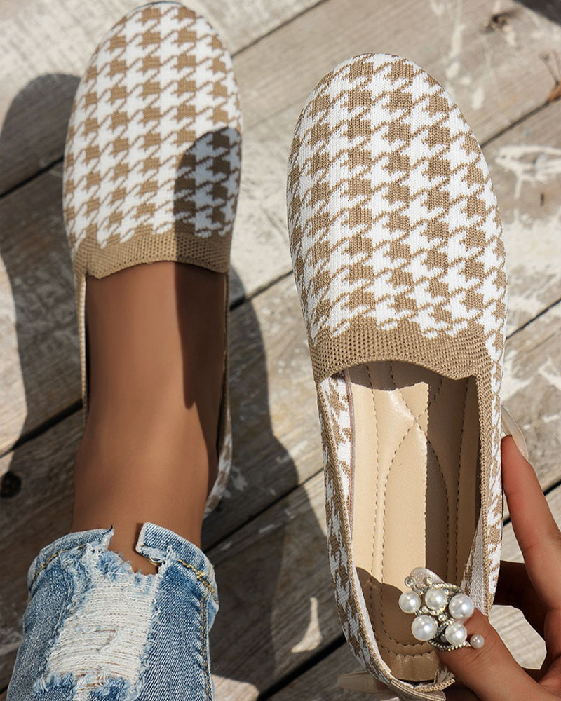 Veala | Modieuze Vierkante Print Schoenen voor Vrouwen