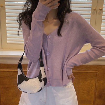 Veala | Los dun herfstjack met V-hals