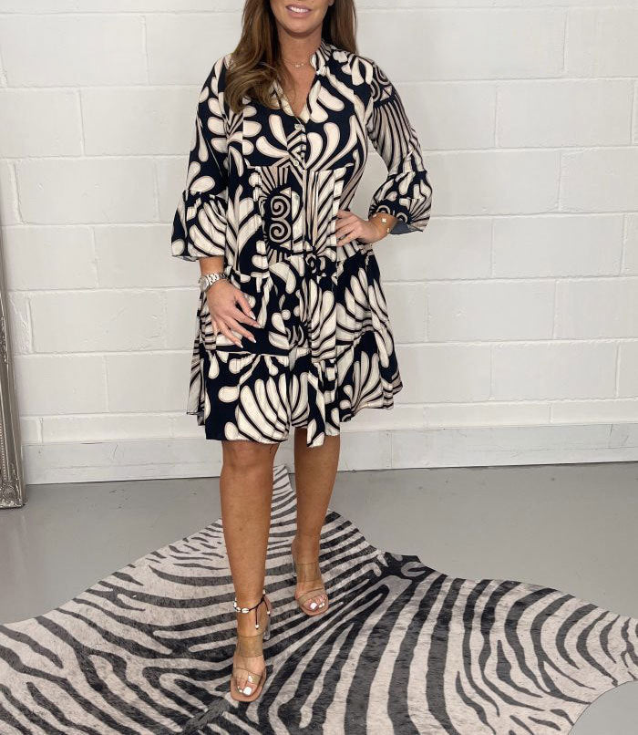 Robe longue avec fermeture à boutons