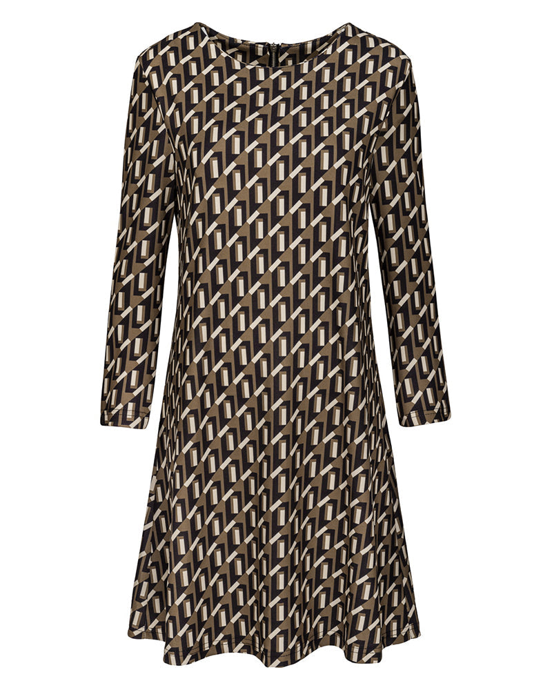 Elegante A-lijn jurk met ronde hals