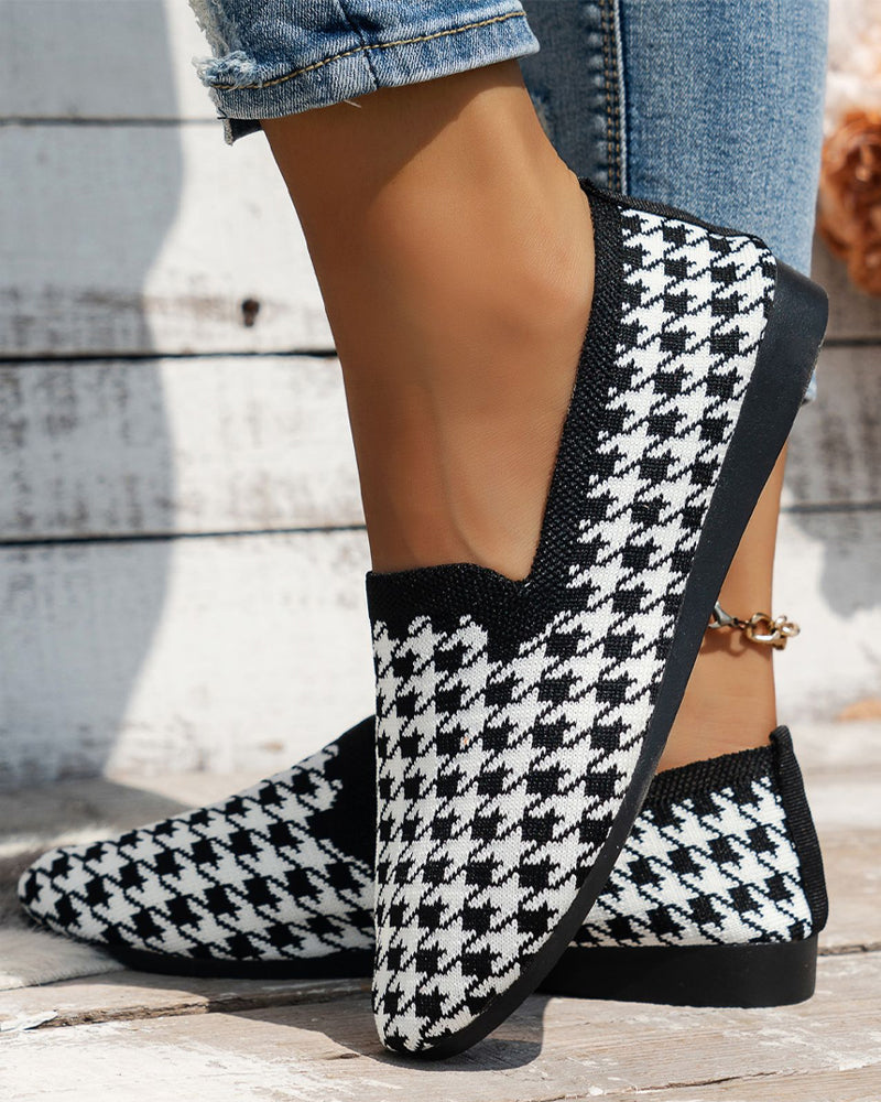 Veala | Modieuze Vierkante Print Schoenen voor Vrouwen