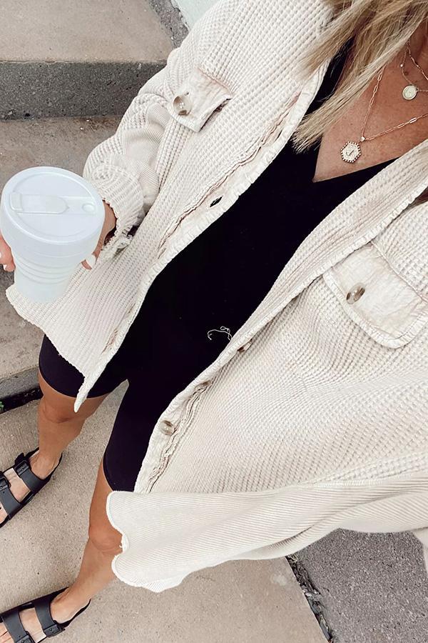 LucaSdrucito™️ Distressed Comfy Overhemdjas