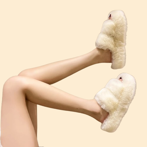 Lombardi™ Fluffy plateaupantoffels