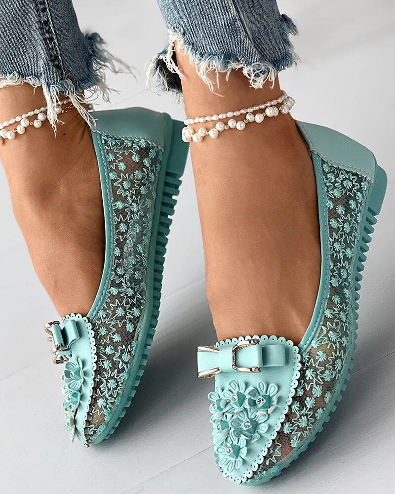 Veala | Bloemrijke Geborduurde Schoenen voor Vrouwen