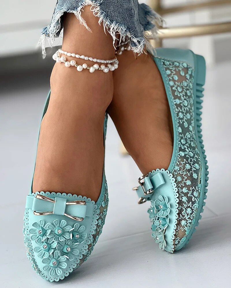 Veala | Bloemrijke Geborduurde Schoenen voor Vrouwen