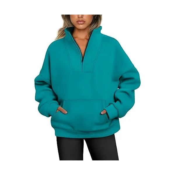 CozyAura™ Half-Zip Pullover Fleece Sweatshirt