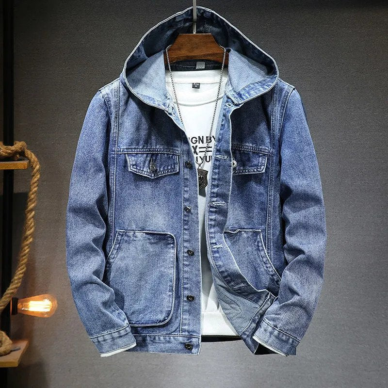 Veste en Jean à Capuche Vintage Homme Fred