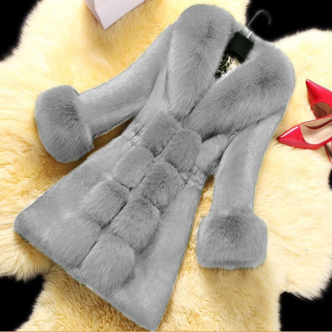 BIJOUX - ÉLÉGANTE VESTE EN FOURRURE DUVETEUSE