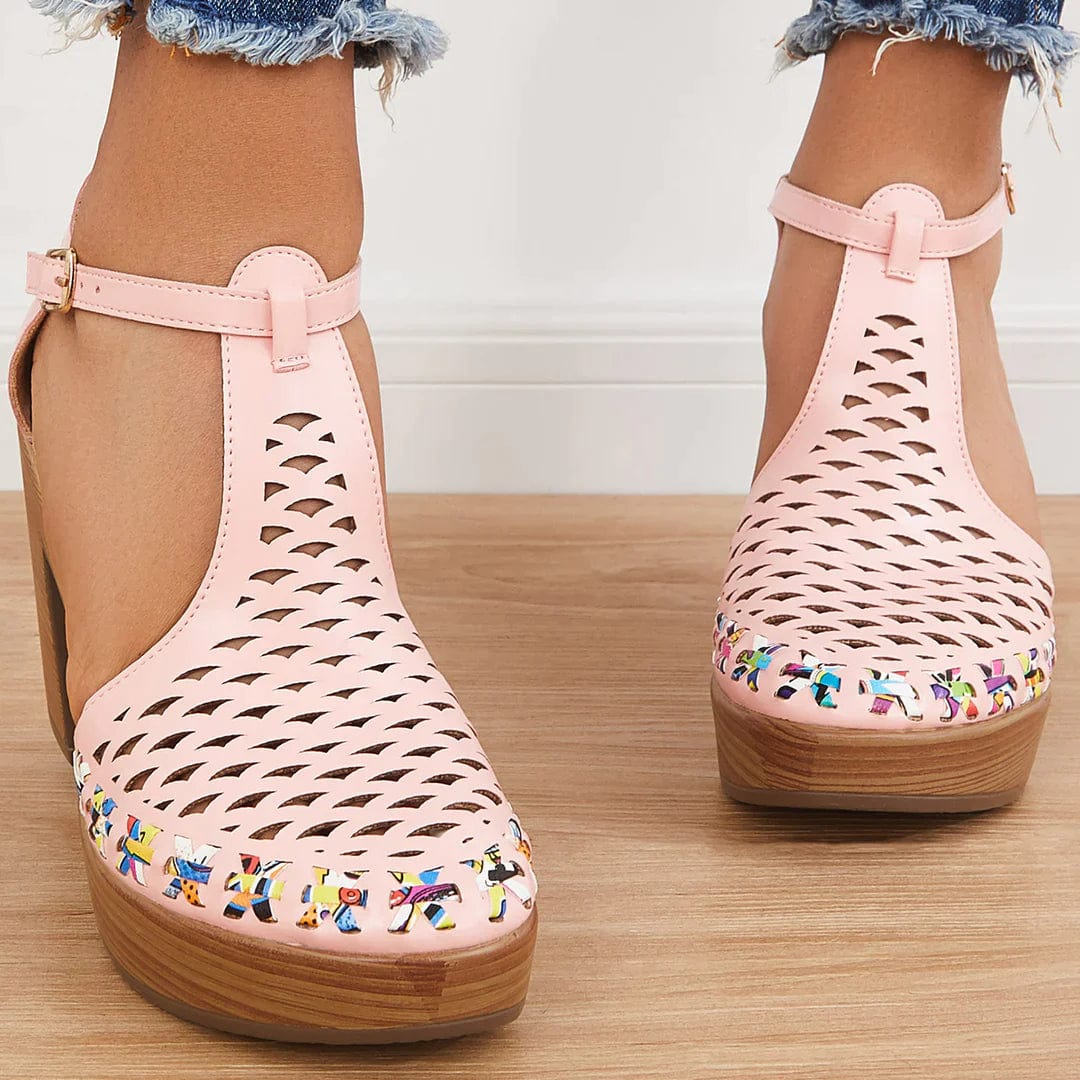 Sabots à talons en maille