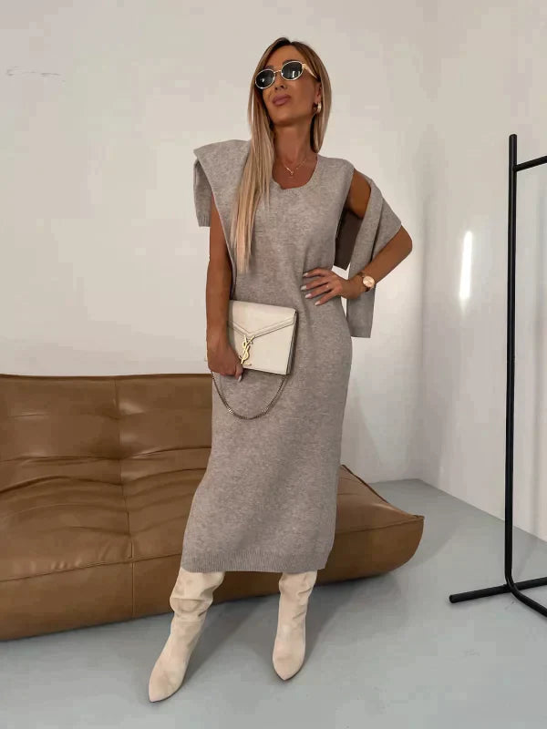 Ensemble Odette | Robe midi avec col roulé + robe