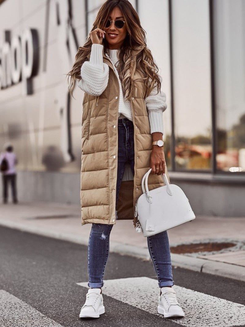 Cripes - Gilet matelassé mi-long pour femme