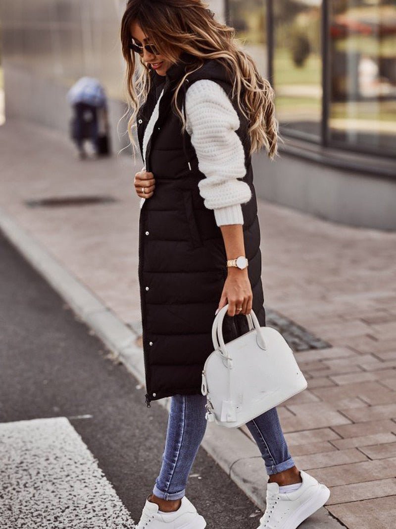 Cripes - Gilet matelassé mi-long pour femme