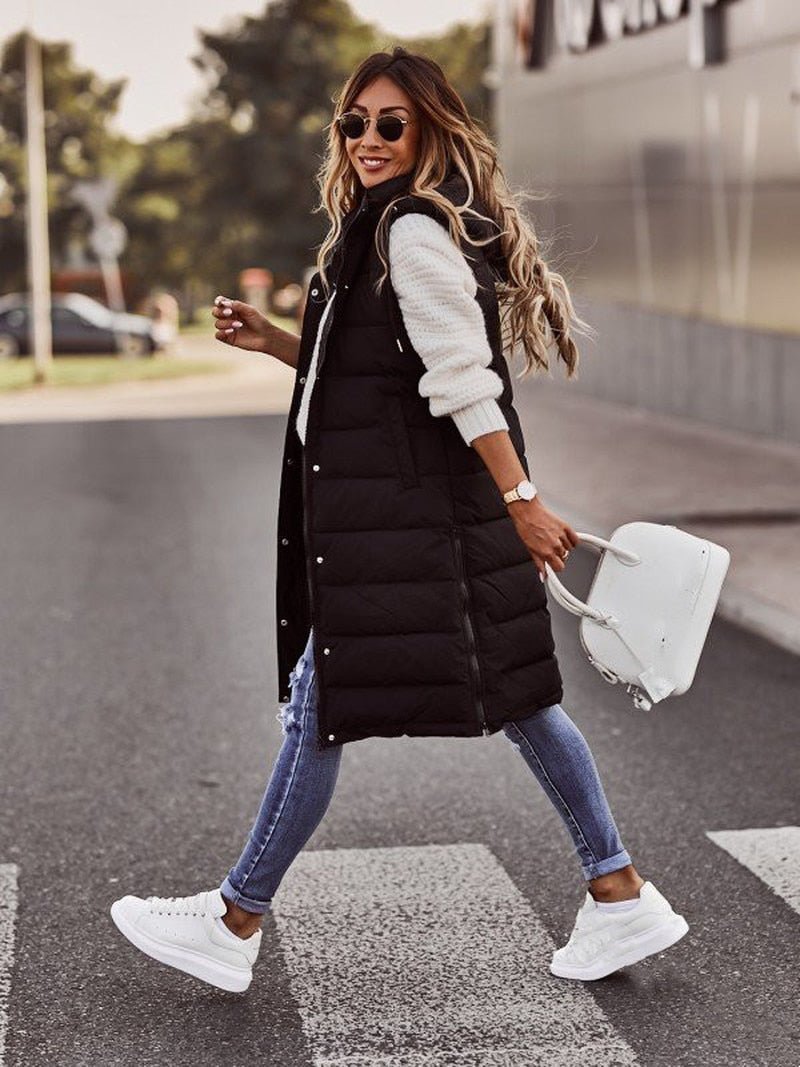 Cripes - Gilet matelassé mi-long pour femme