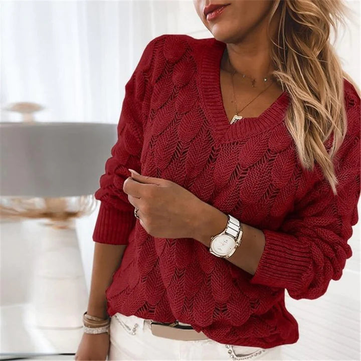 CRIPES - V-Ausschnitt Strickpullover