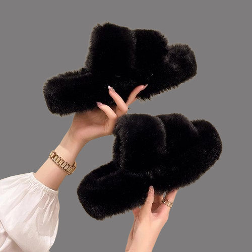 Lombardi™ Fluffy plateaupantoffels